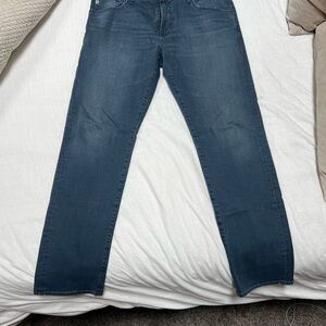 AG Adriano Goldschmied Straight-Leg Washed Blue Jeans